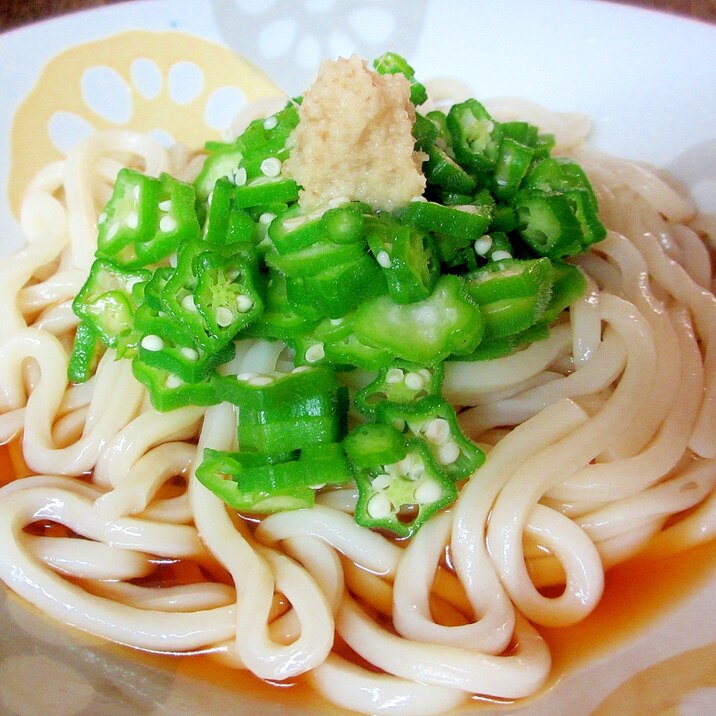 オクラと生姜の冷やしうどん レシピ 作り方 By Mococo05 楽天レシピ